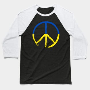 Ukraine Flag Peace Symbol Baseball T-Shirt